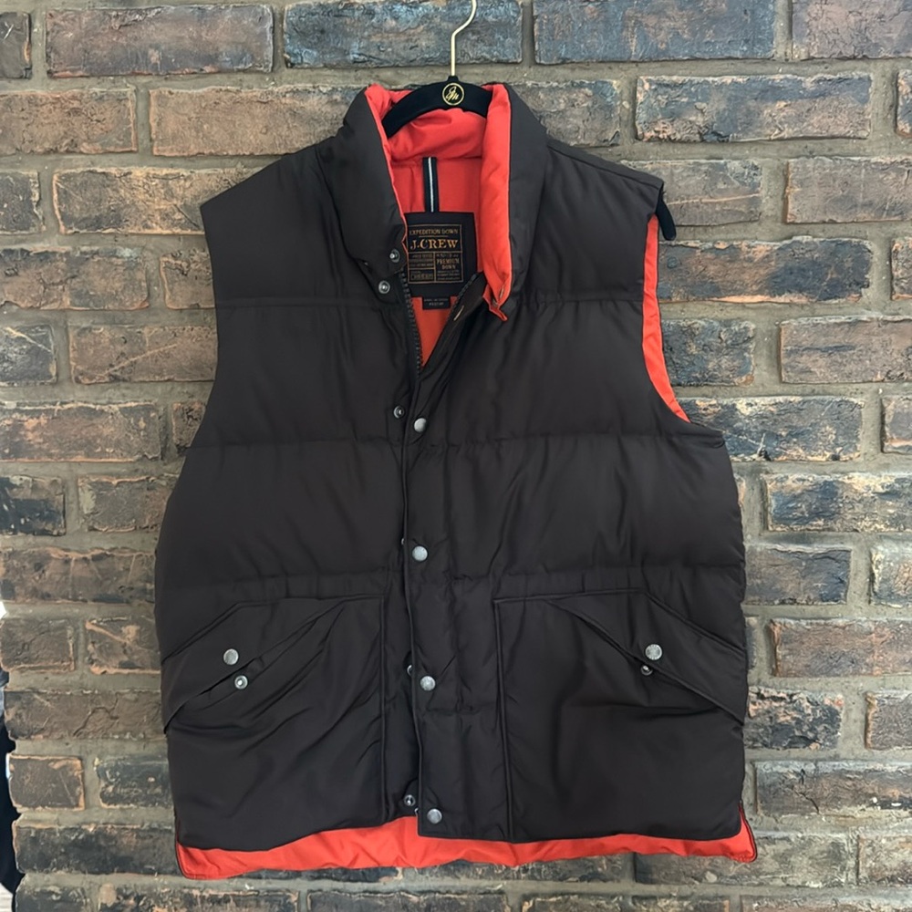 J.Crew brown puffer vest